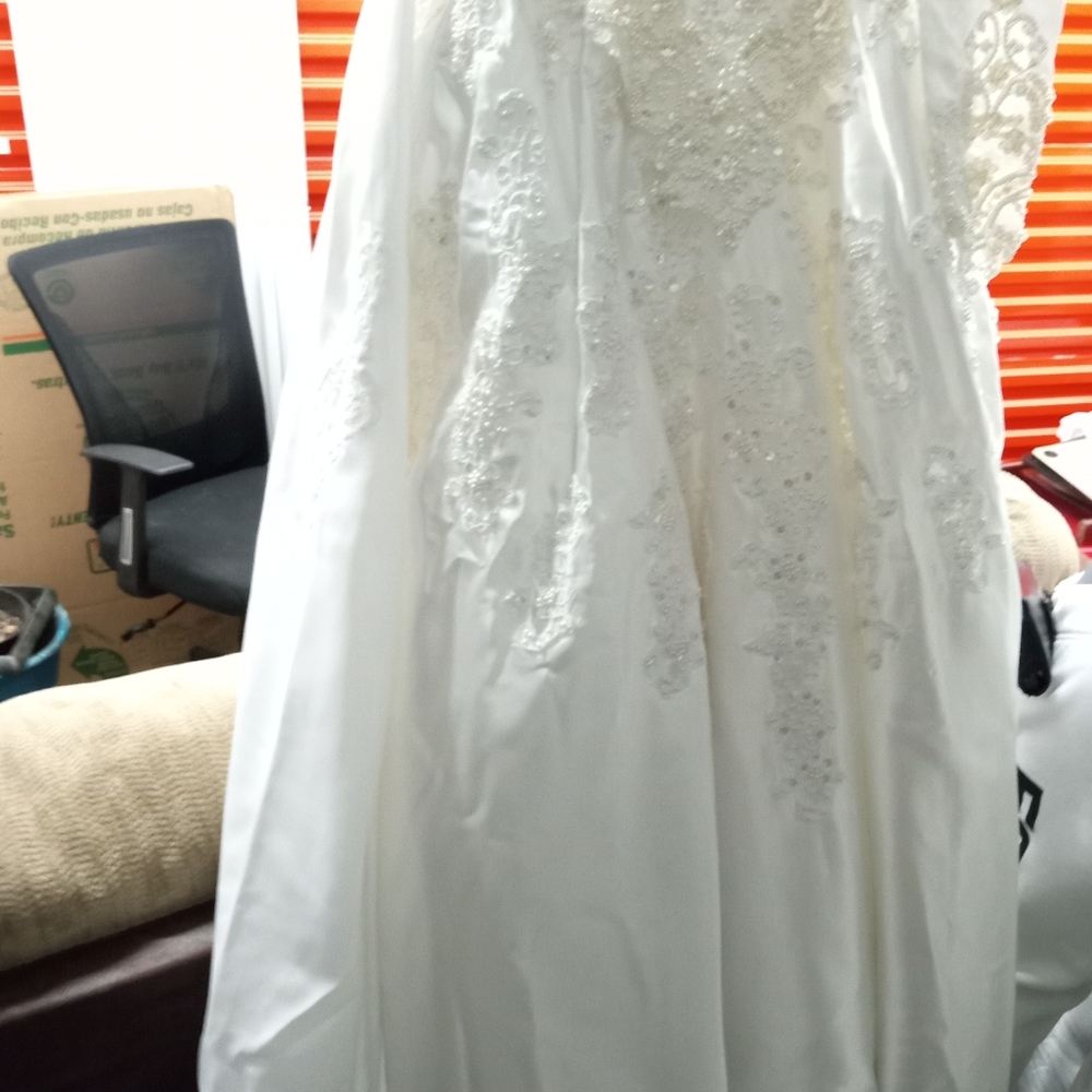 Satin wedding gown
